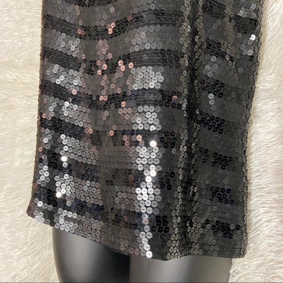 Jones New York Silk Black Sequin Dressy Top - Sz 4 - Picture 6 of 8